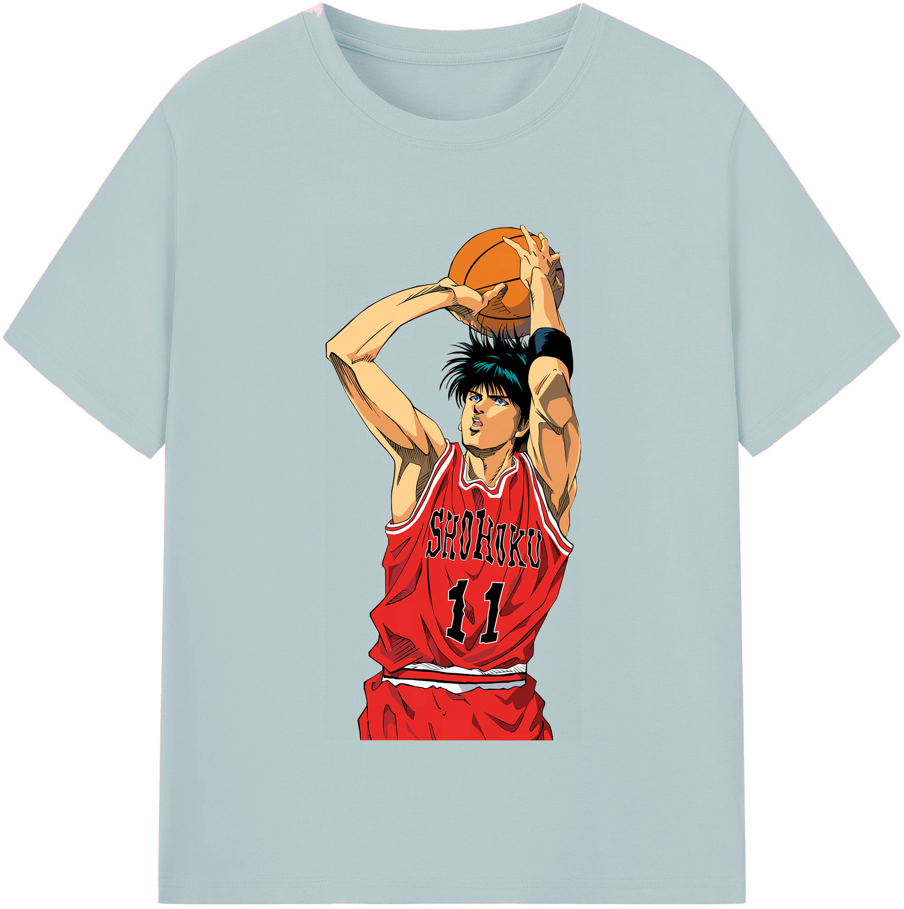 SLAM DUNK／スラムダンク 綿100％半袖Tシャツ（フロントプリント）